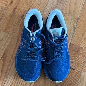 Asics Blue and Pink Running Shoes